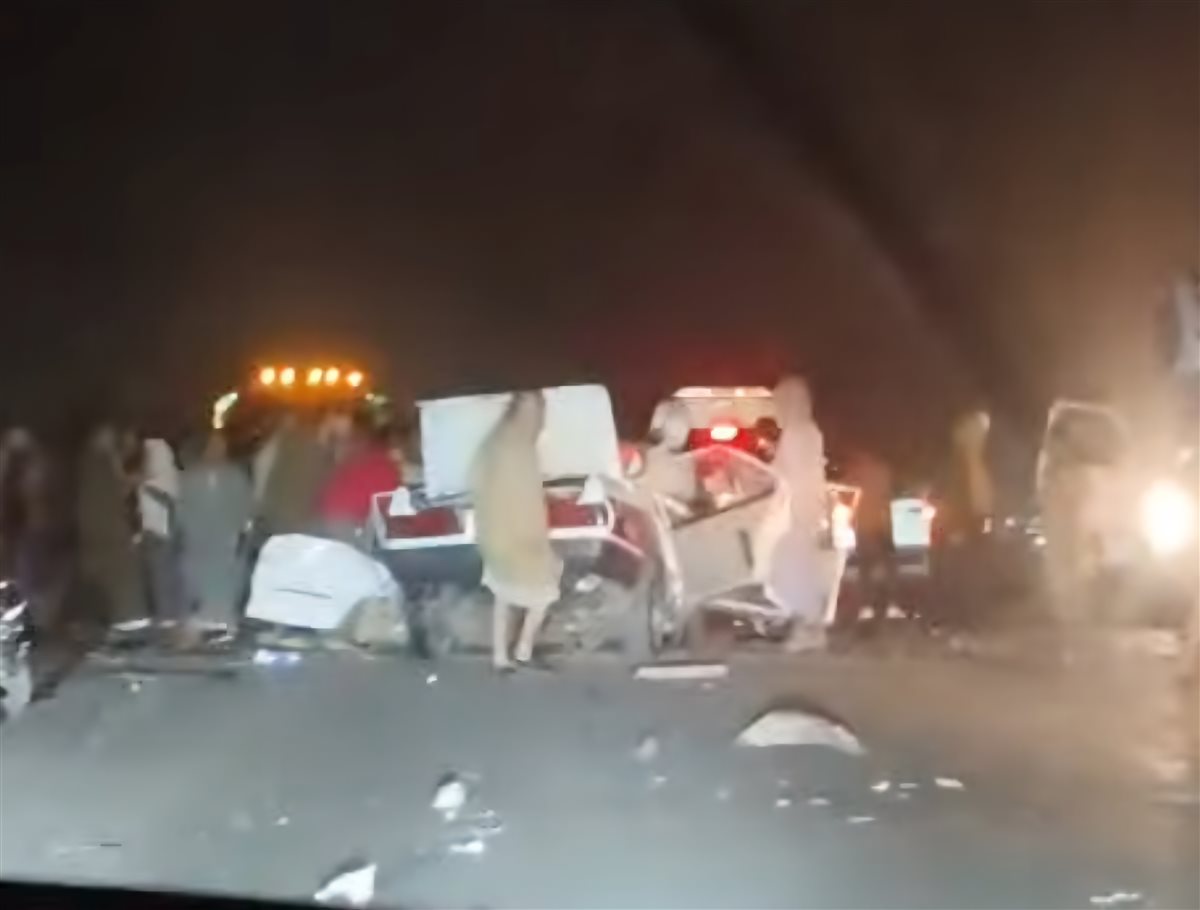 حادث تصادم 3 سيارات في قنا