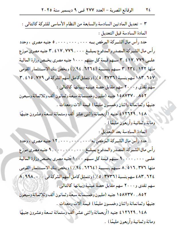 قرارات القابضة للصناعات المعدنية