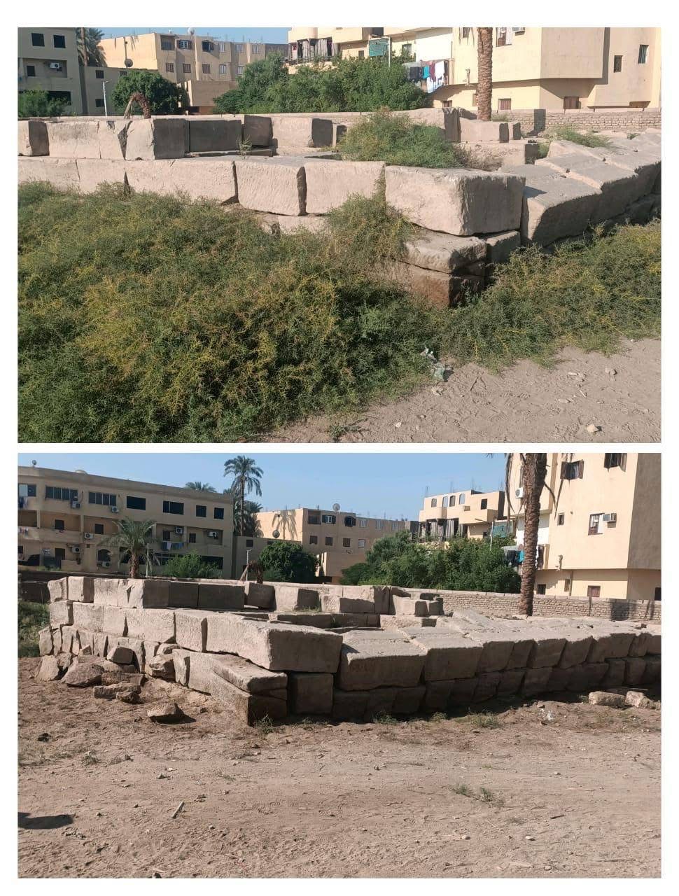 تطهير المعالم الأثرية في الأقصر