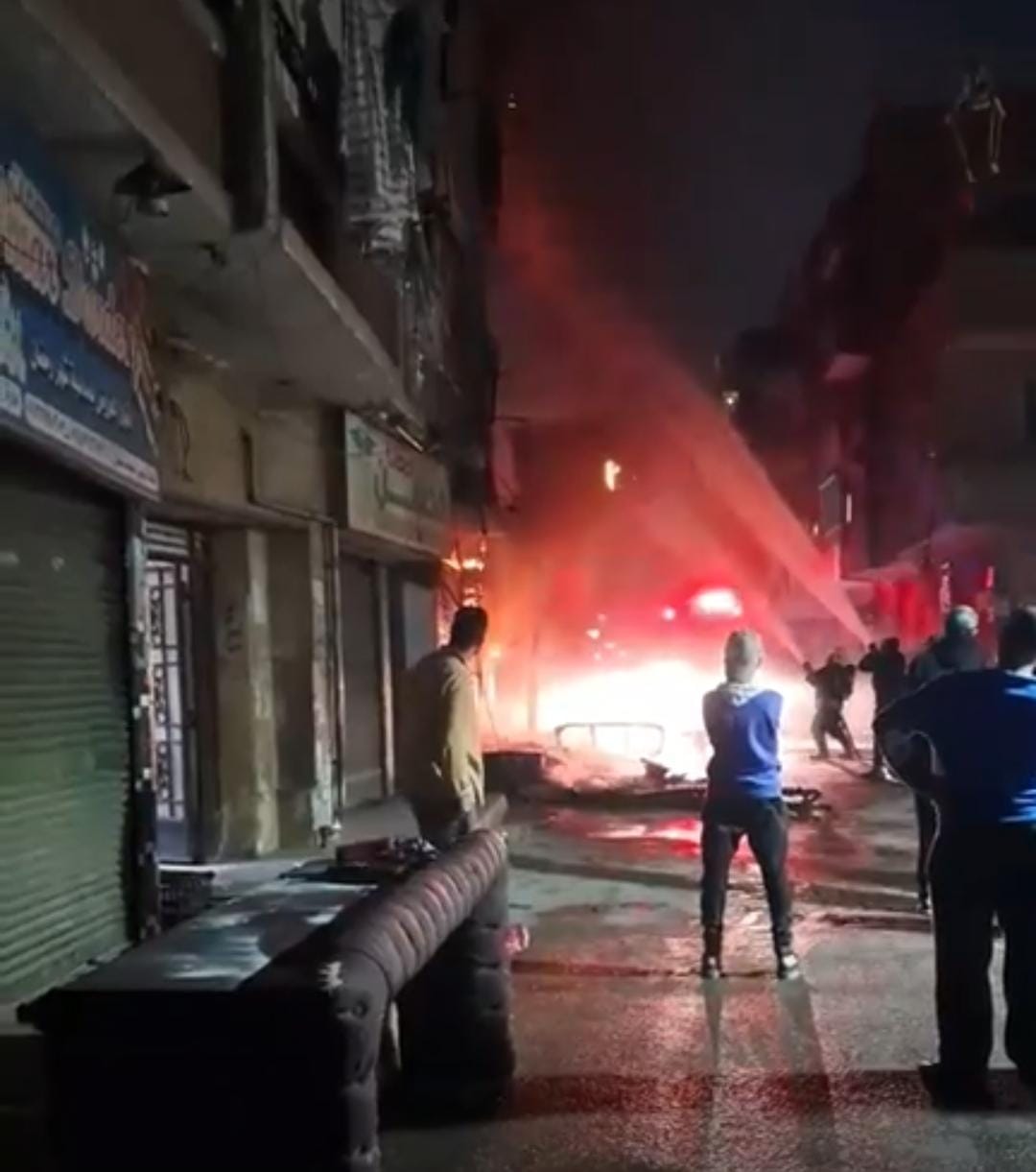 لحظة السيطرة على الحريق&nbsp;