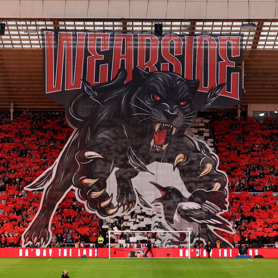 <strong>تيفو جماهير سندرلاند من مباراة نيوكاسل في الدوري الإنجليزي الممتاز</strong>