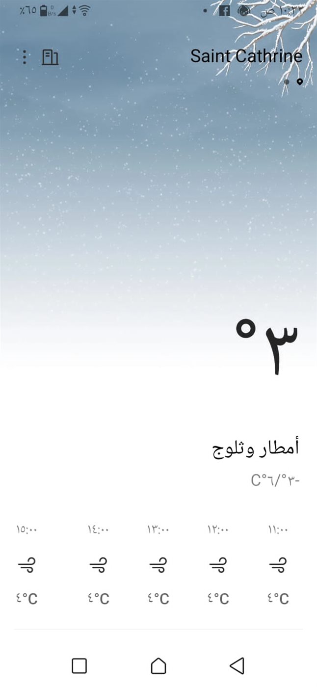 أمطار على سانت كاترين 