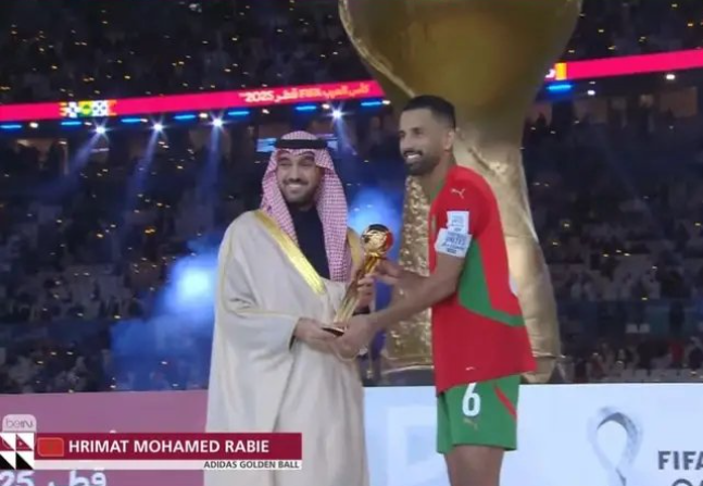 <strong>نجم المغرب محمد ربيع حريمات أفضل لاعب في بطولة كأس العرب 2025</strong>