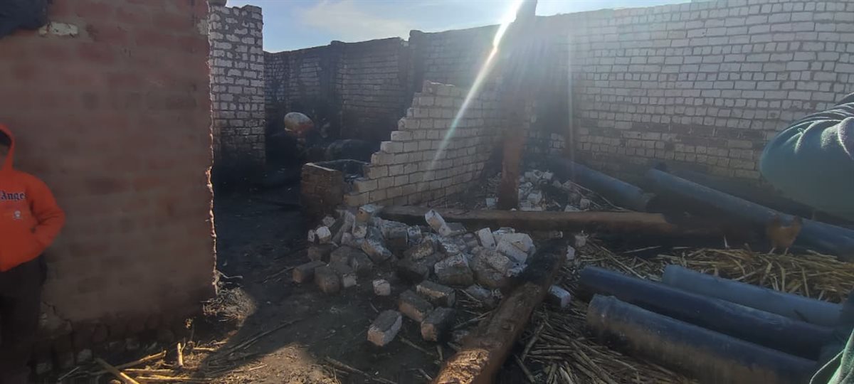 جانب من الحريق