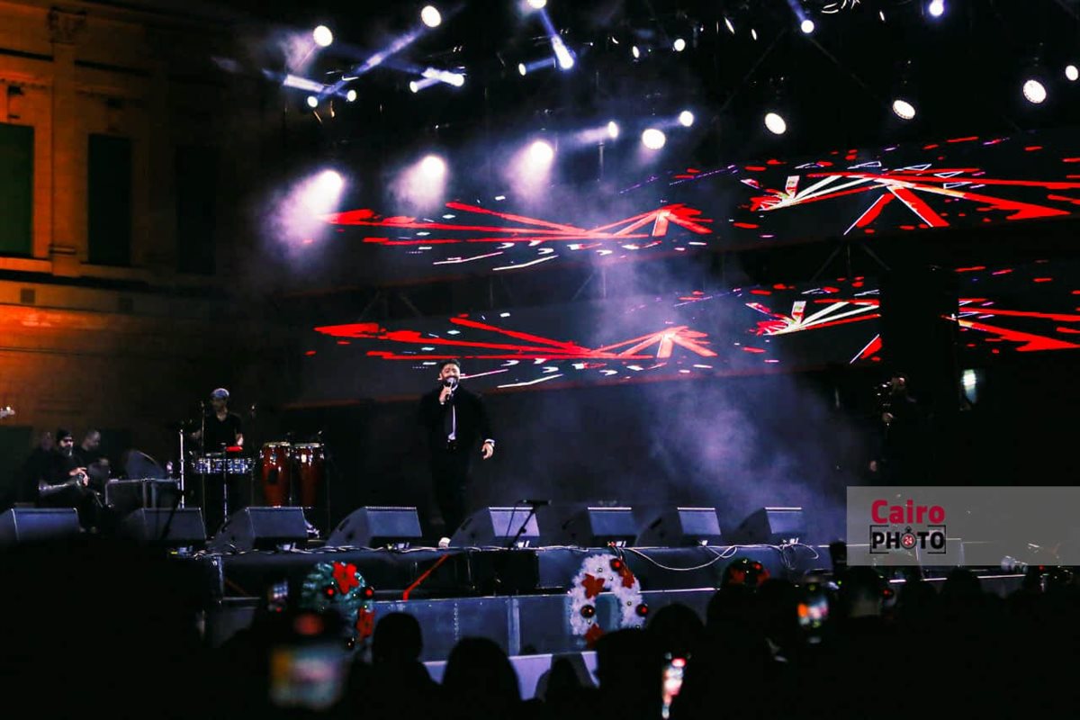 بعد إتمام شفاءه.. تامر حسني يشعل أجواء حفل راعي مصر بقصر عابدين