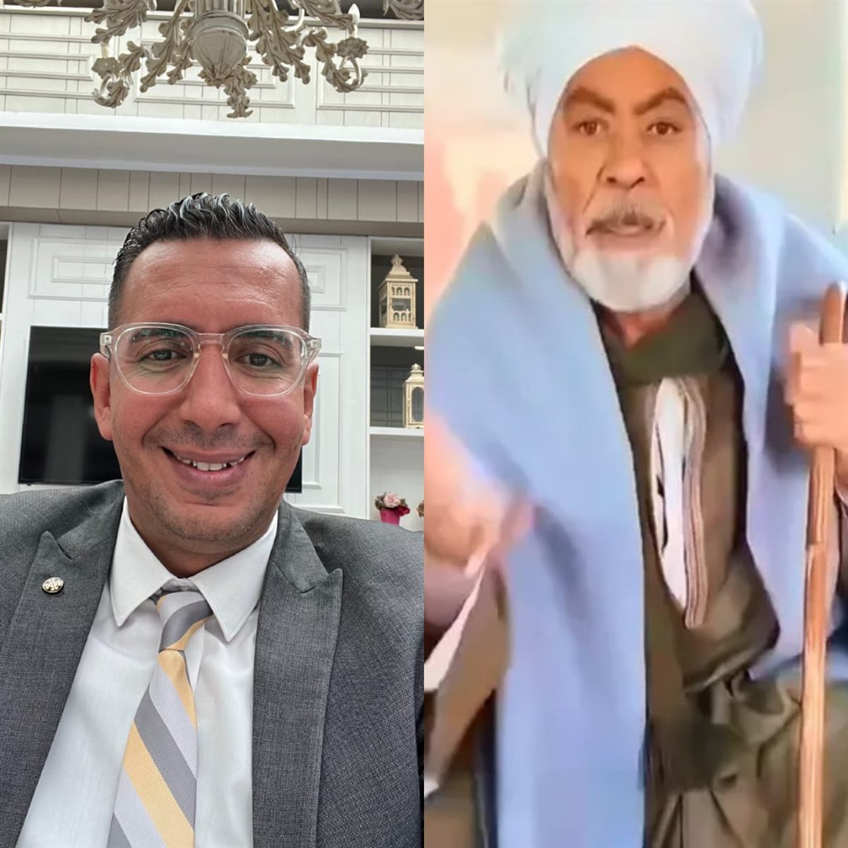 المسن الصعيدي ومحاميه سن يوسف