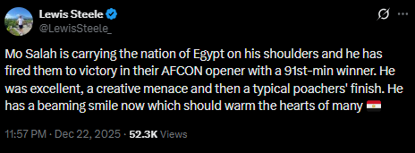 <strong>محمد صلاح يتصدر عناوين الصحافة العالمية عقب هدفه القاتل بمباراة مصر وزيمبابوي</strong>