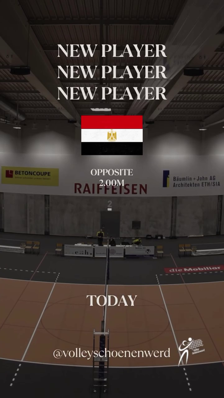 رضا هيكل لاعبا في فريق شوننفيرد&nbsp;السويسري للطائرة