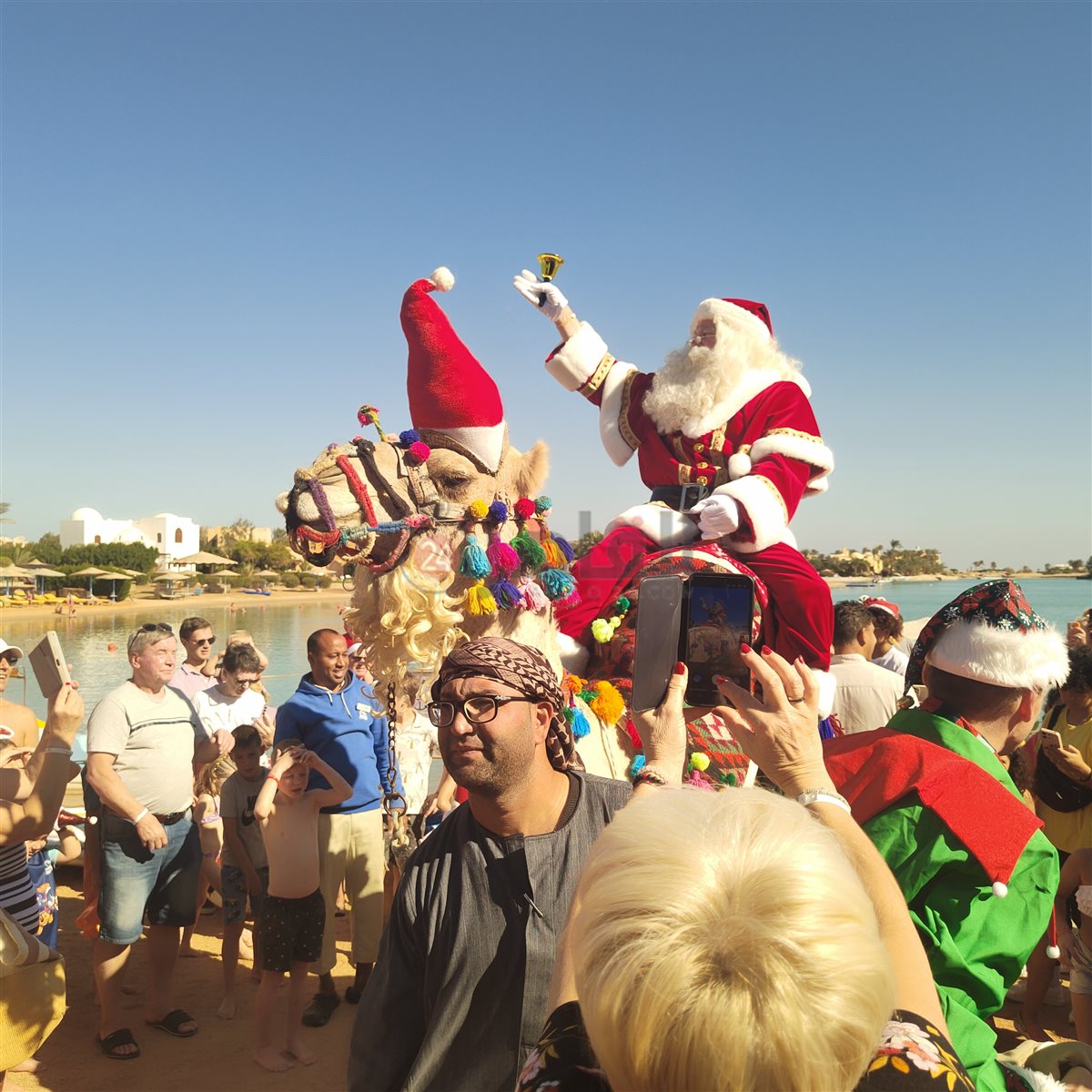 بابا نويل البلجيكي على شواطئ الغردقة 