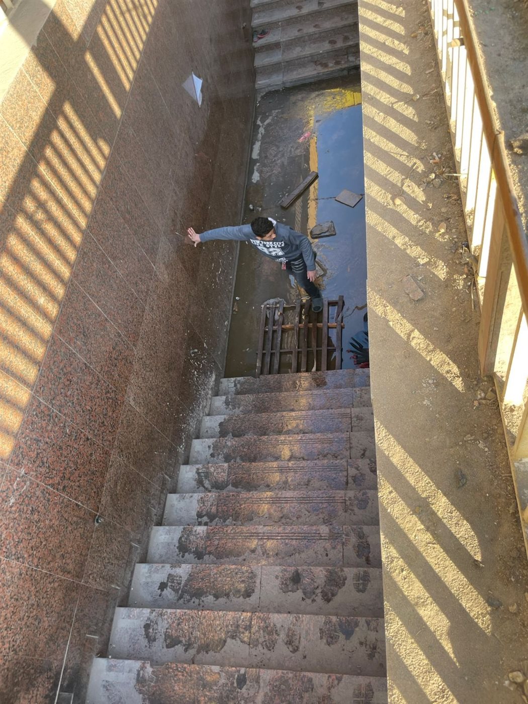 <strong>جانب من المشهد بنفق وادي النيل</strong>