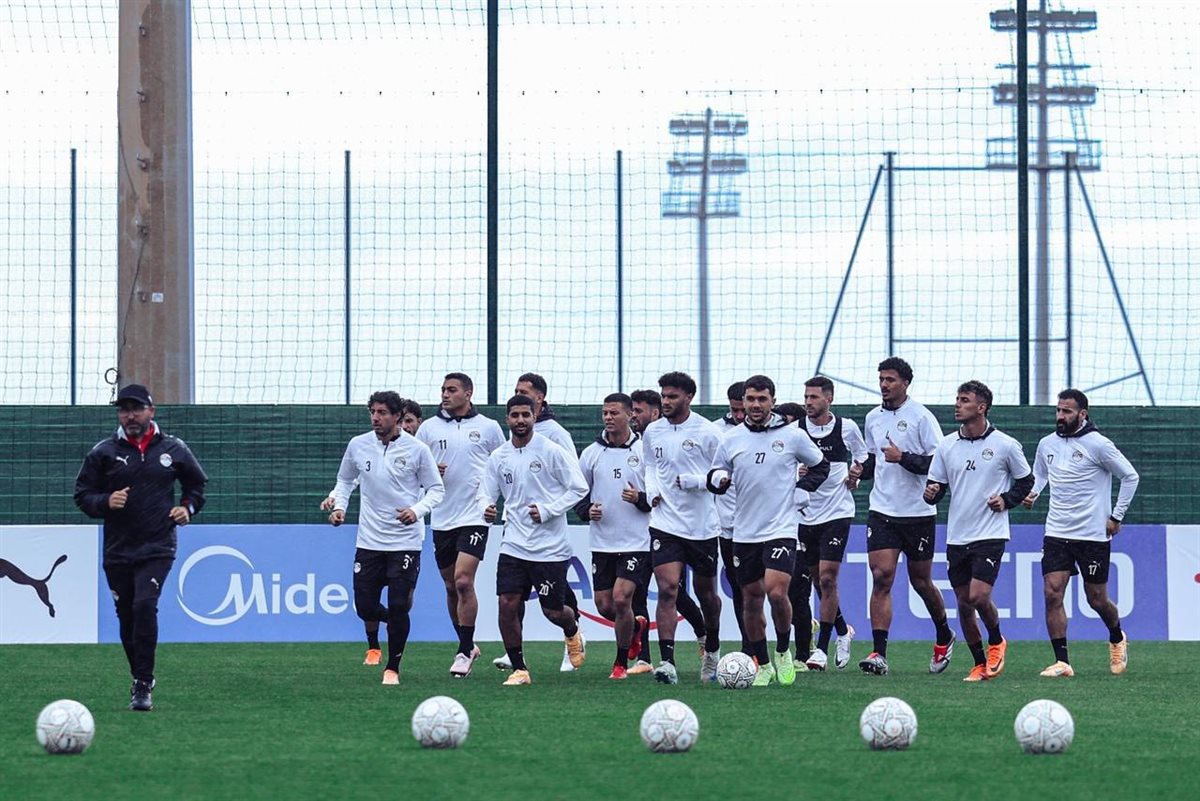 مران منتخب مصر اليوم استعدادا لمباراة أنجولا في أمم إفريقيا