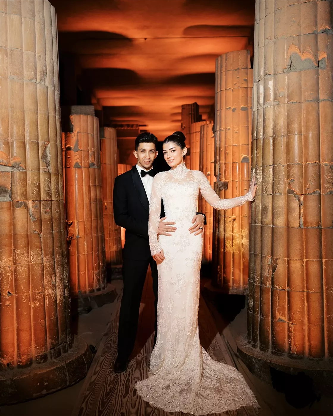 هشام جمال وليلى زاهر من حفل زفافهما