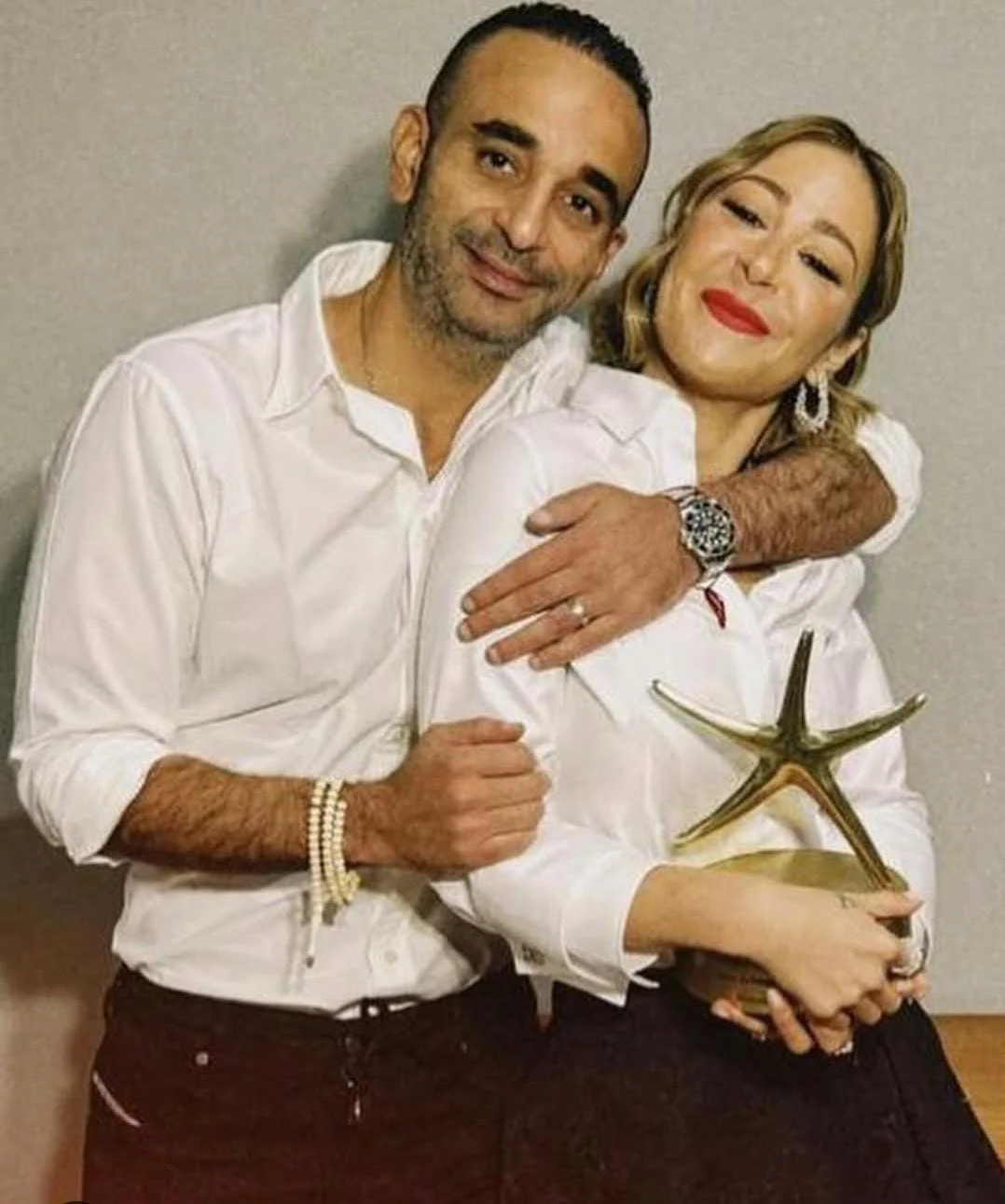 منة شلبي والمنتج أحمد الجنايني