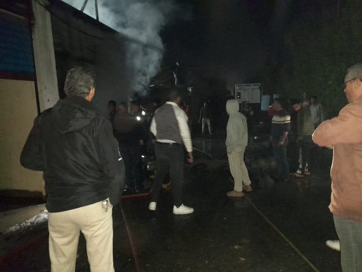 حريق بشونة إصلاح السيارات النقل بالباجور في المنوفية