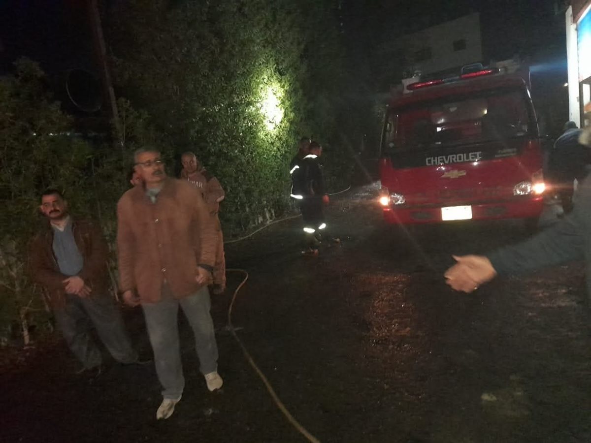حريق بشونة إصلاح السيارات النقل بالباجور في المنوفية