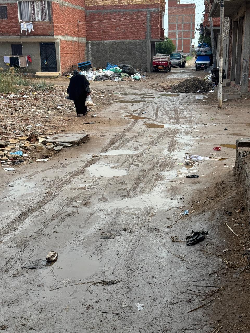 سقوط أمطار علي مدن كفر الشيخ