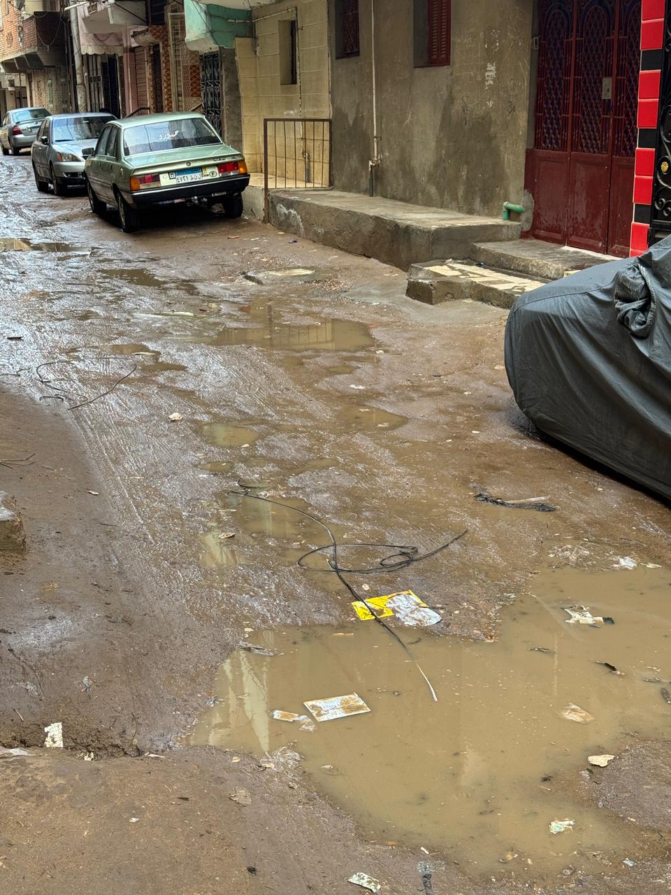 سقوط أمطار علي مدن كفر الشيخ