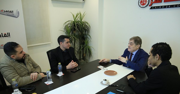 الدكتور السيد البدوي مع صحفيوا القاهرة 24