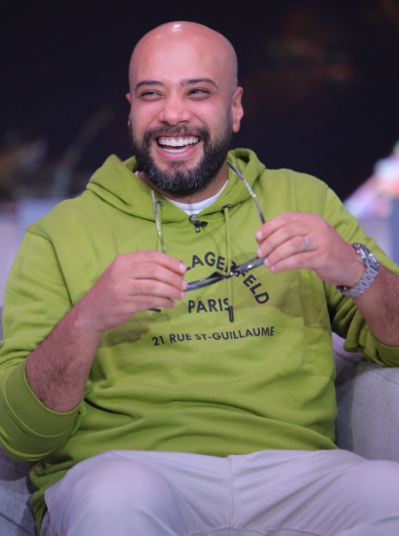 لقطات من كواليس حلقة حاتم صلاح ومعتز التوني ببرنامج يحدث في مصر