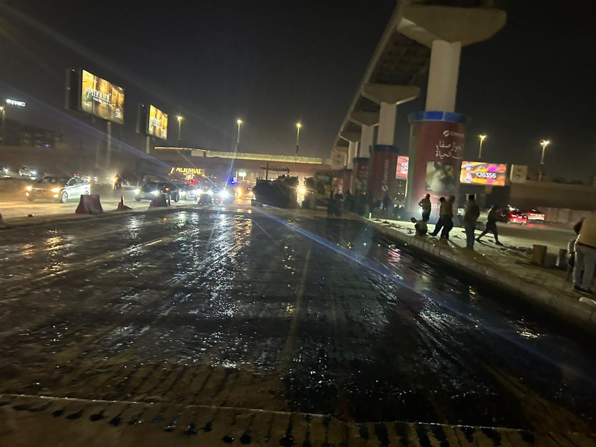 الانتهاء من الأعمال الأسفلتية