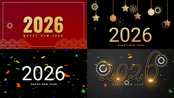 أروع بطاقات تهنئة العام الجديد 2026