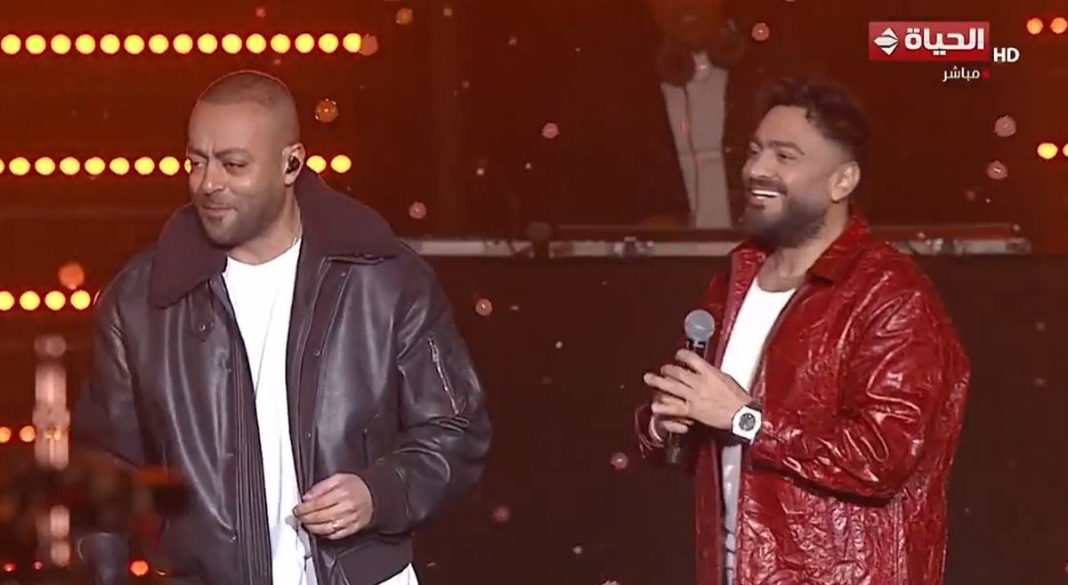 تامر حسني يتألق في حفله بالعاصمة الجديدة بحضور كامل العدد
