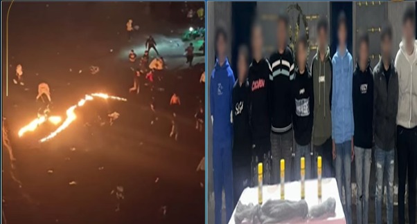 القبض علي 10 أشخاص إضرموا النيران &nbsp;بأحد شوارع الإسكندرية