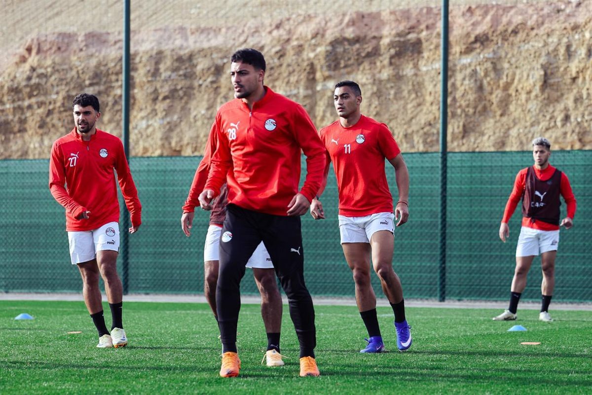 <strong>منتخب مصر يواصل تدريباته استعدادًا لمواجهة بنين</strong>