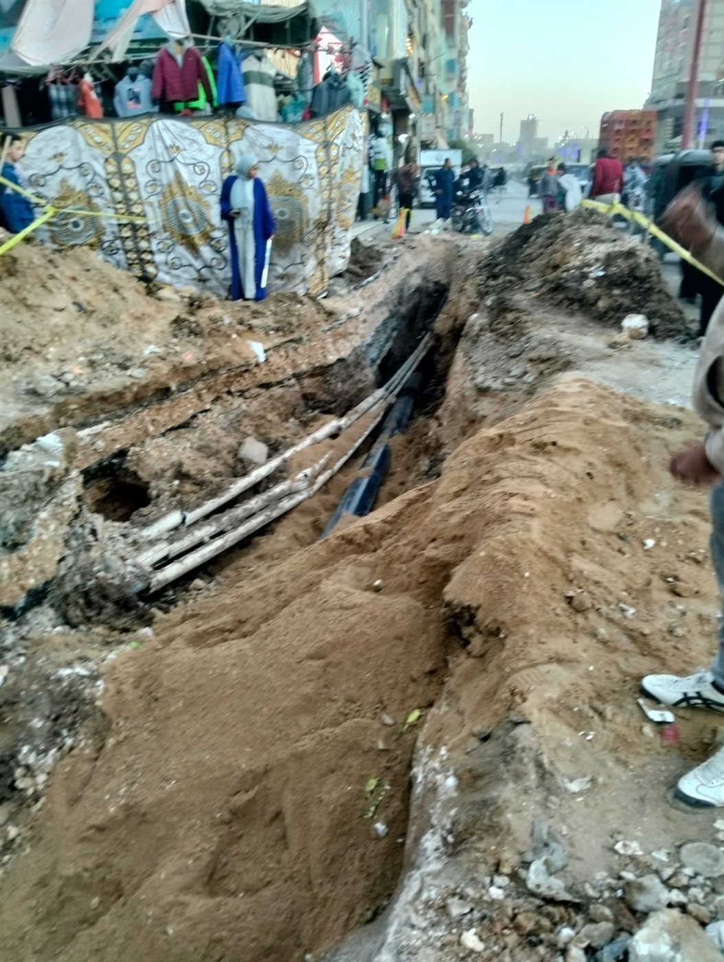 انفجار ماسورة مياه بطما&nbsp;