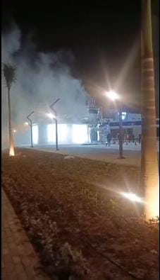 حريق داخل برتشن في الشرقية