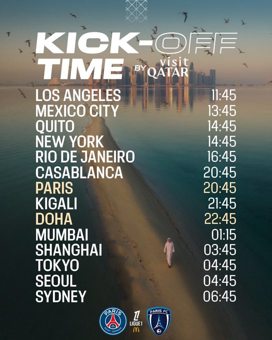 موعد مباراة باريس إف سي وباريس سان جيرمان اليوم