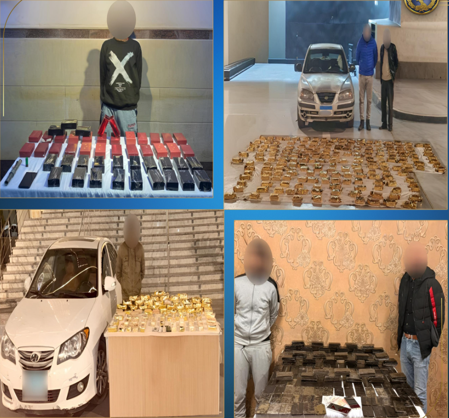 سقوط بؤر إجرامية لمتجري المواد المخدرات والأسلحة النارية بالمحافظات