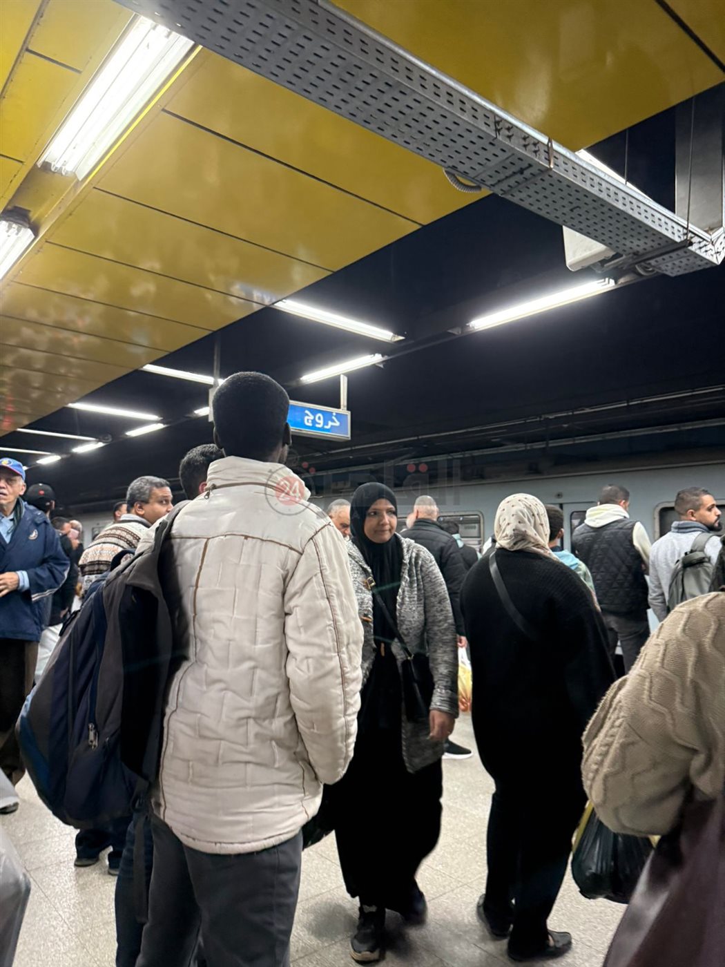 عطل مفاجئ بالخط الأول للمترو تجاه حلوان