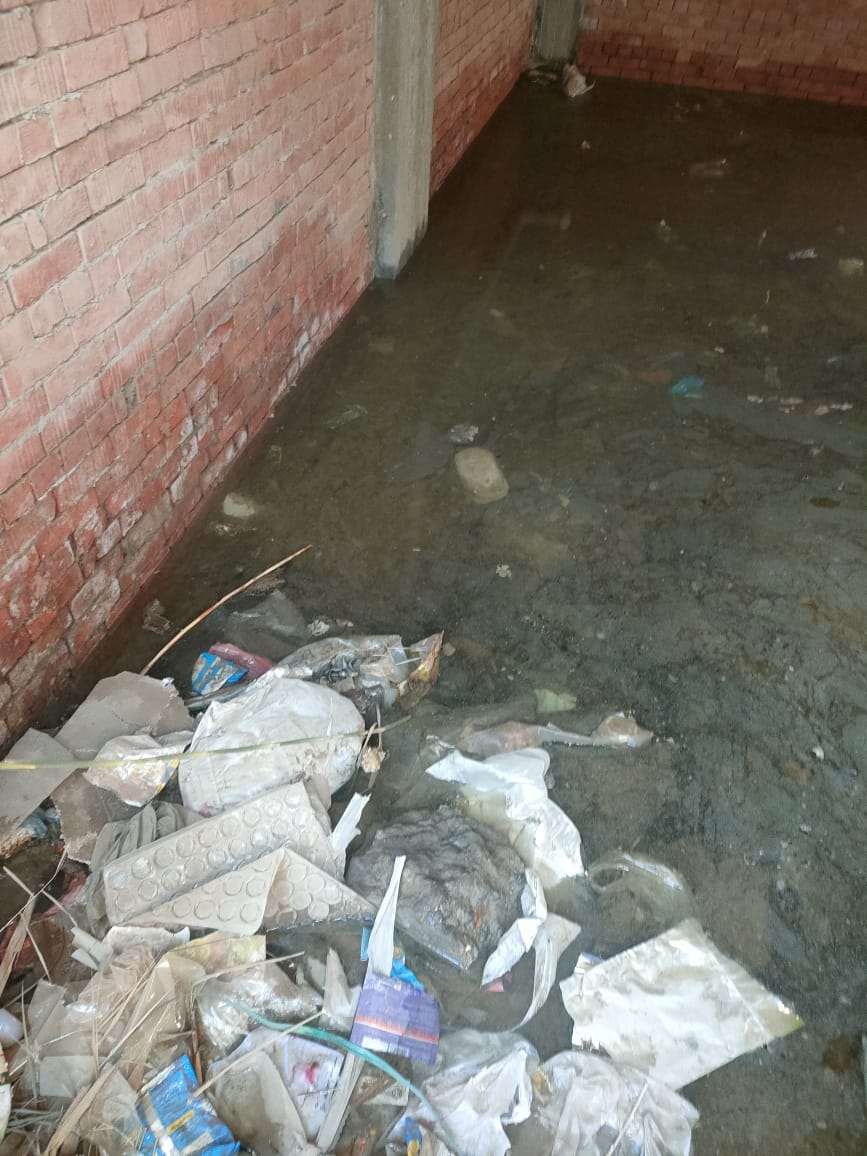 مياه غير معلومة المصدر في كفر الحمادية بالمنوفية