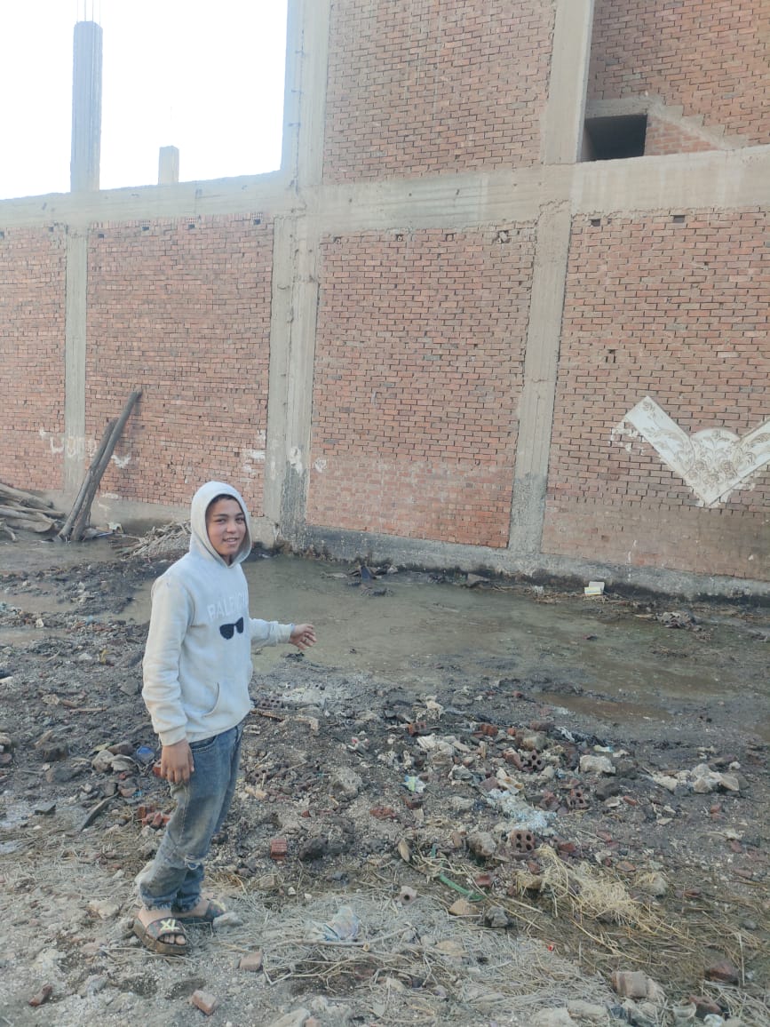 مياه غير معلومة المصدر في كفر الحمادية بالمنوفية