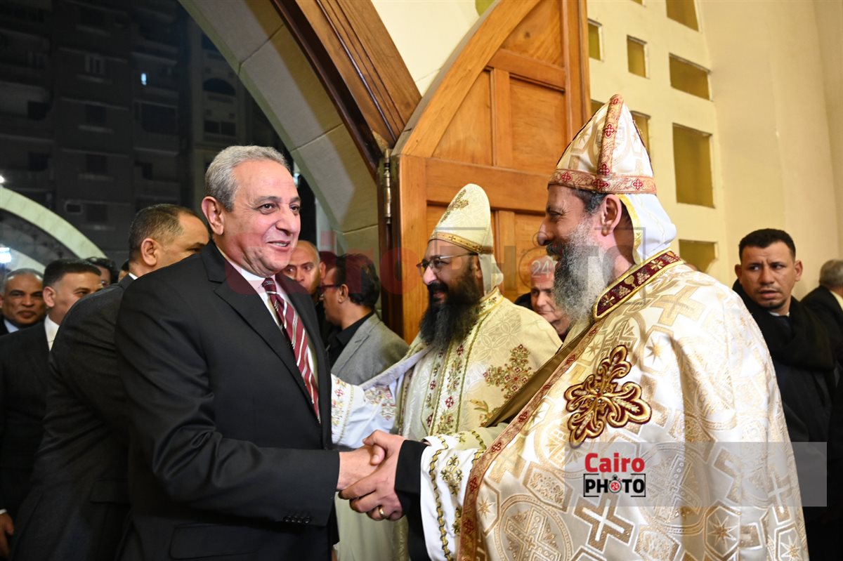 جانب من احتفالات قداس عيد الميلاد بطنطا