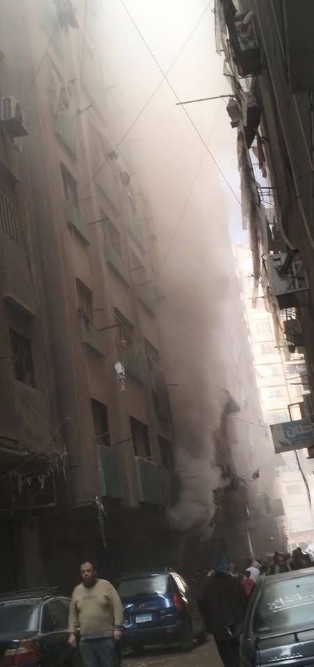 اندلاع حريق داخل مخزن أسفل عقار بمنطقة كفر طهرمس بالطالبية