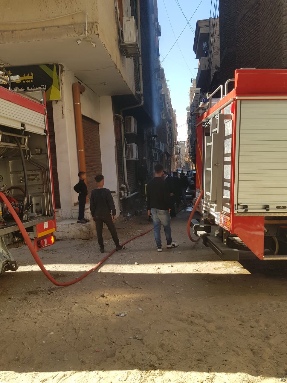 حريق وسط الأقصر