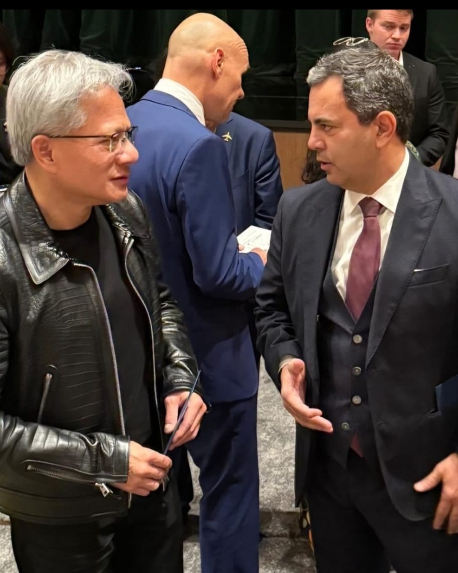 تامر وجيه يلتقي &nbsp;جنسن هوانج رئيس إنفيديا أكبر شركة في العالم