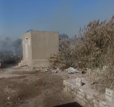 &nbsp;حريق داخل مقابر عين الصيرة بالقاهرة