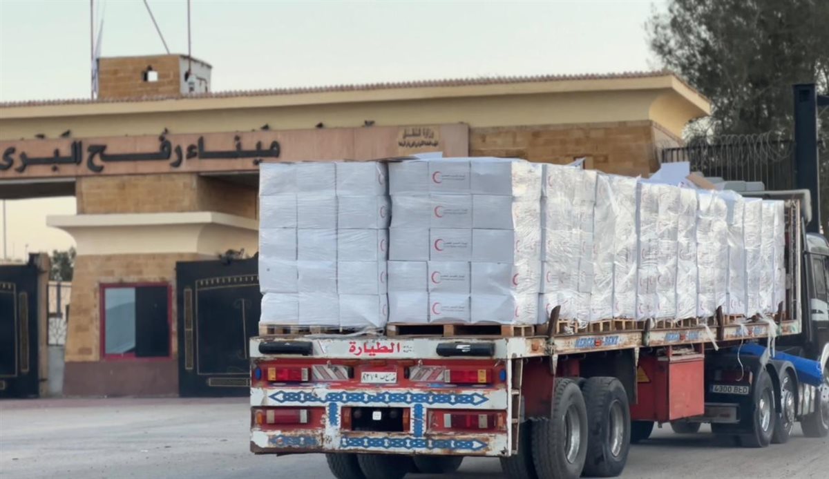 الهلال الأحمر المصري يدعم غزة بأكثر من 7 آلاف طن مساعدات إنسانية وشتوية&nbsp;