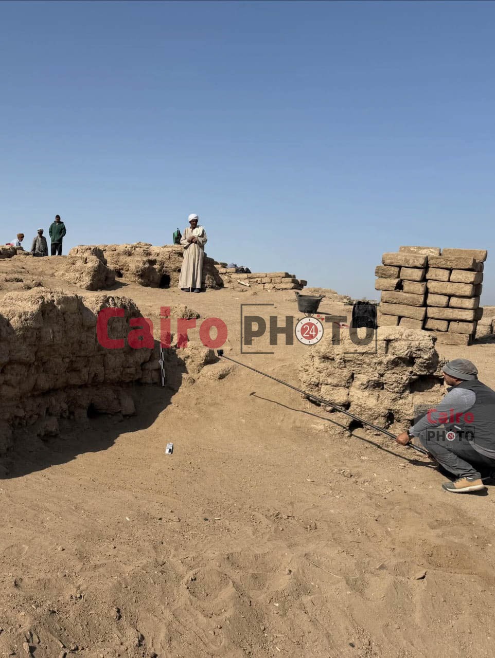 جانب من أعمال الحفائر&nbsp;