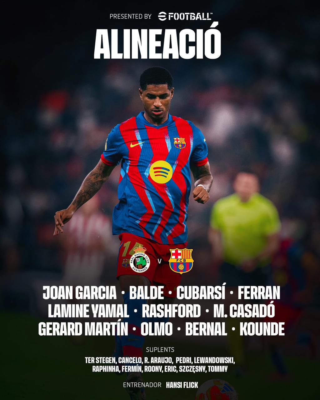 تشكيل برشلونة الرسمي لمواجهة راسينج سانتاندير في ثمن نهائي كأس ملك إسبانيا