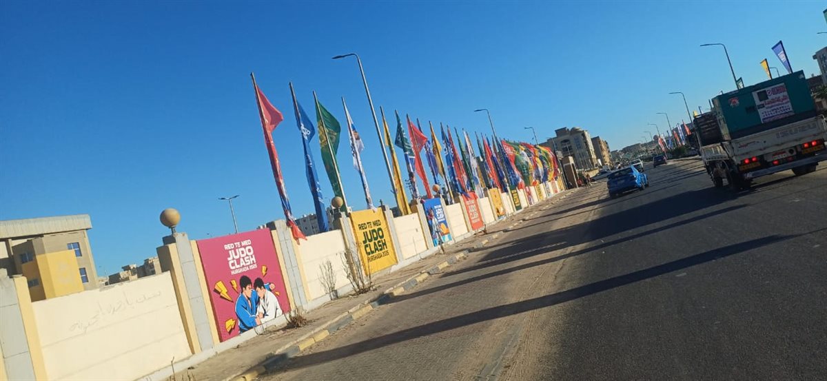 استعدادات الصالة المغطاة بالغردقة لبطولة الجودو