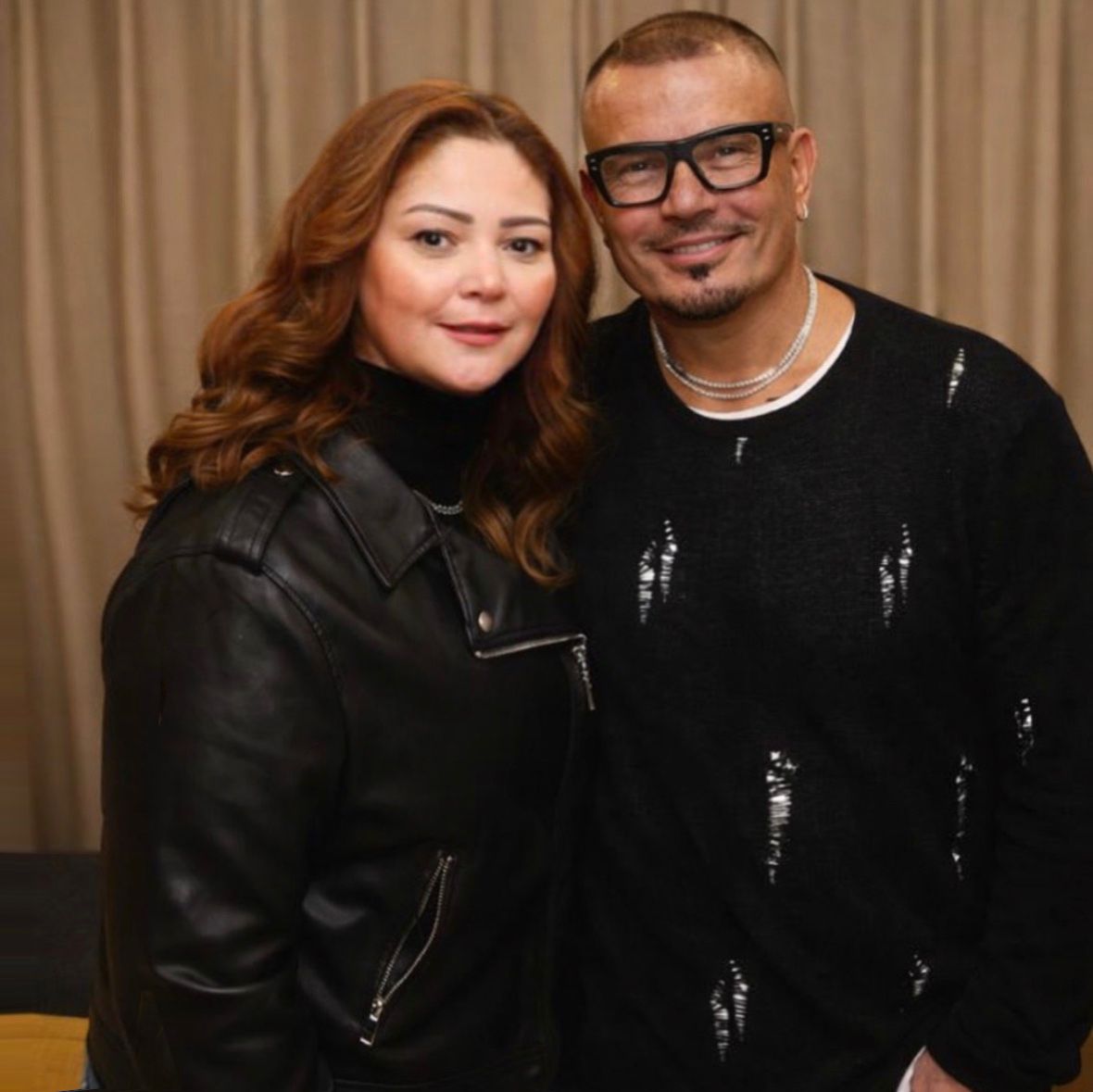 ياسمين الخربوطلي مع عمرو دياب