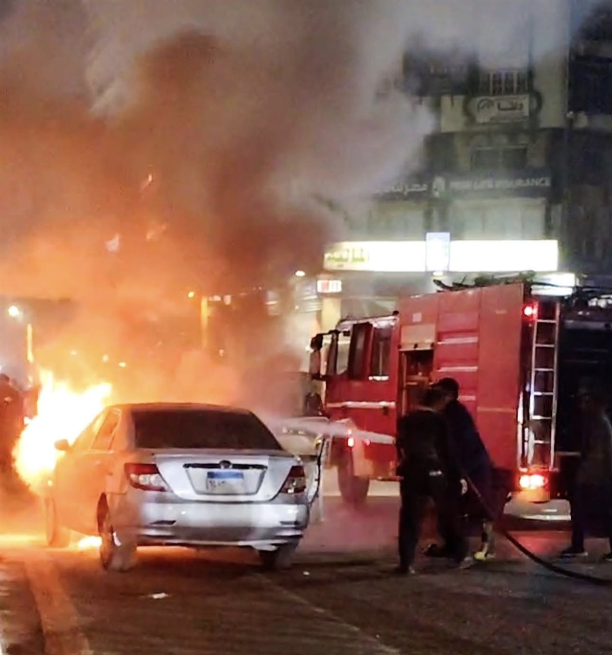 حريق سيارة