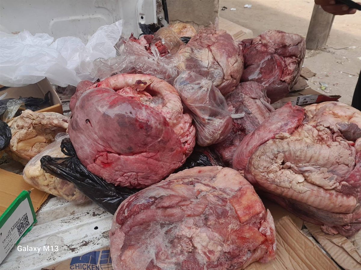 ضبط لحوم فاسدة بأحد ثلاجات الأقصر