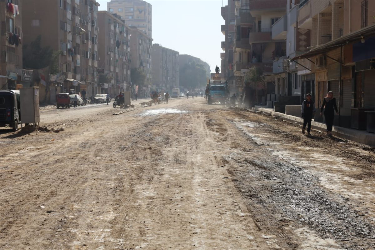 تطوير ورصف طريق جسر المنوات بالحوامدية