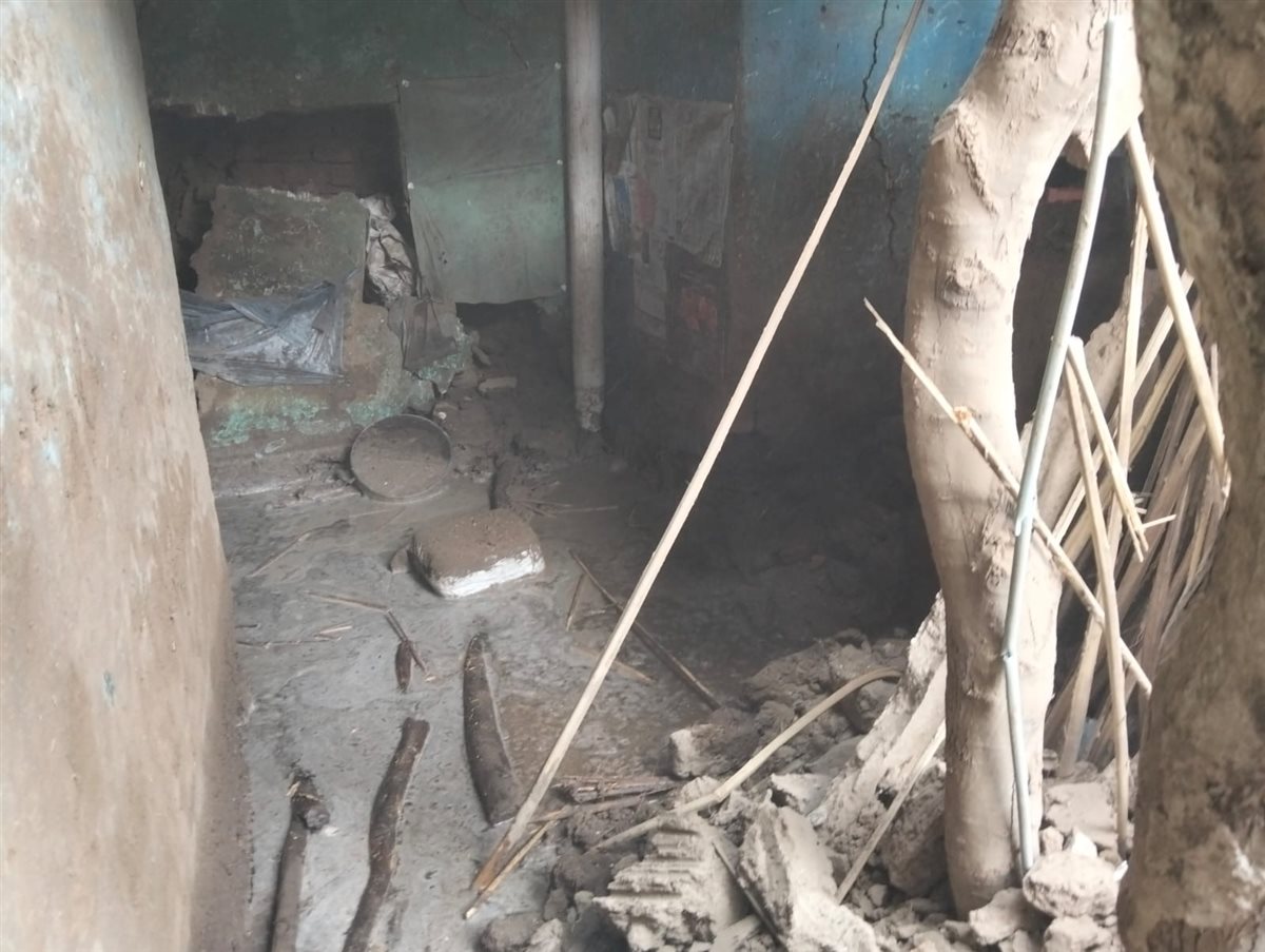 إنهيار منزل وتدمير جهاز عروسه كامل بالأقصر