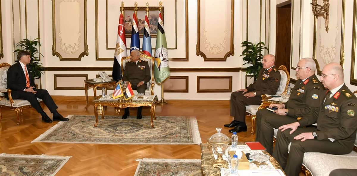 جانب من لقاء وزير الدفاع والإنتاج الحربي ونائب وزير الخارجية الأمريكي